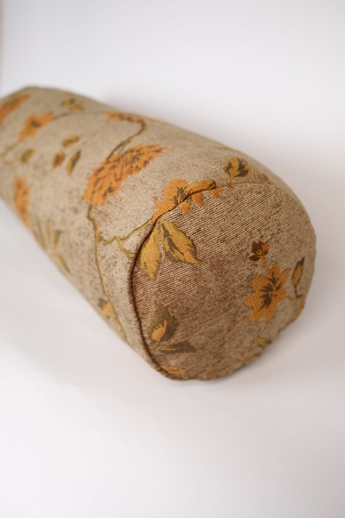 Charlotte Reversible Couch Pillow | Green Tapestry & Mustard Velvet | European Style