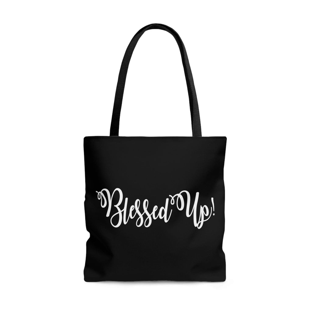 Large Tote Bag Blessed Up Christian Inspiration Motivational Quote