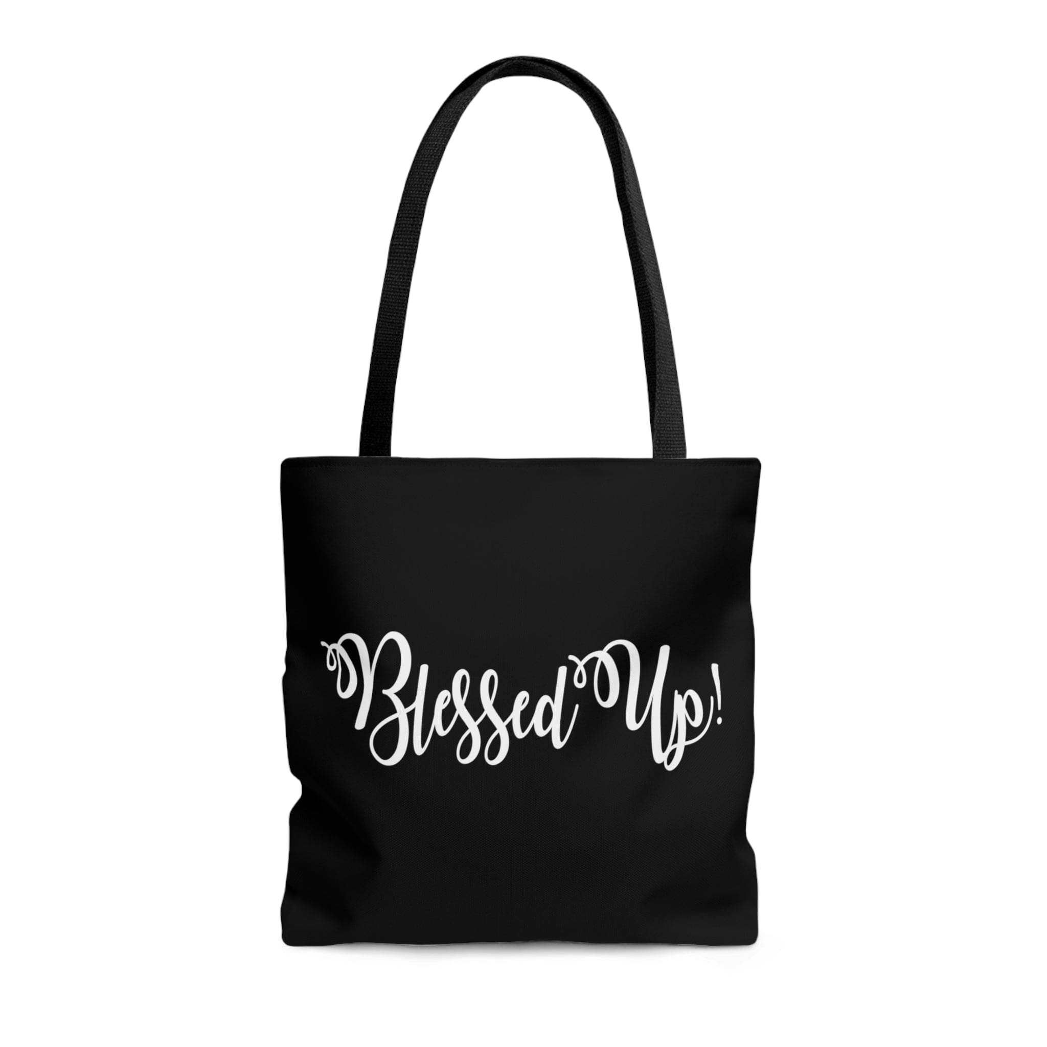 Large Tote Bag Blessed Up Christian Inspiration Motivational Quote