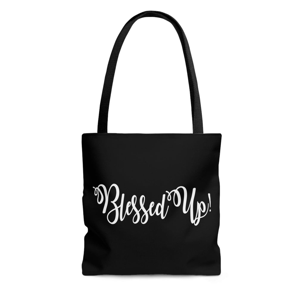 Large Tote Bag Blessed Up Christian Inspiration Motivational Quote