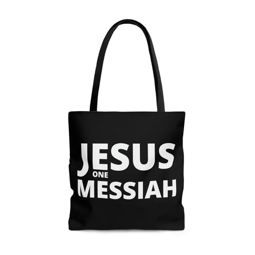 Large Tote Bag - Jesus one Messiah - Christian Inspiration