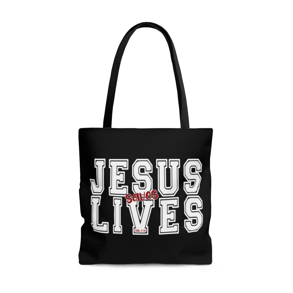 Large Tote Bag - Jesus Saves Lives - Christian Inpsiration