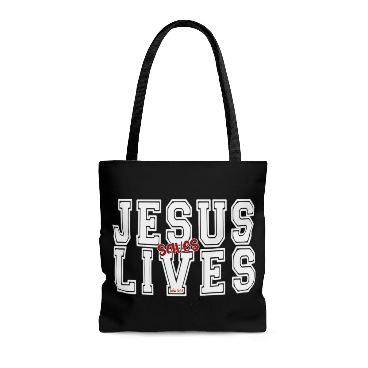 Large Tote Bag - Jesus Saves Lives - Christian Inpsiration