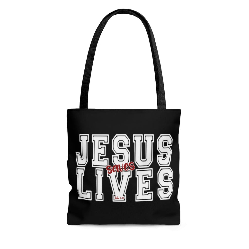 Large Tote Bag - Jesus Saves Lives - Christian Inpsiration