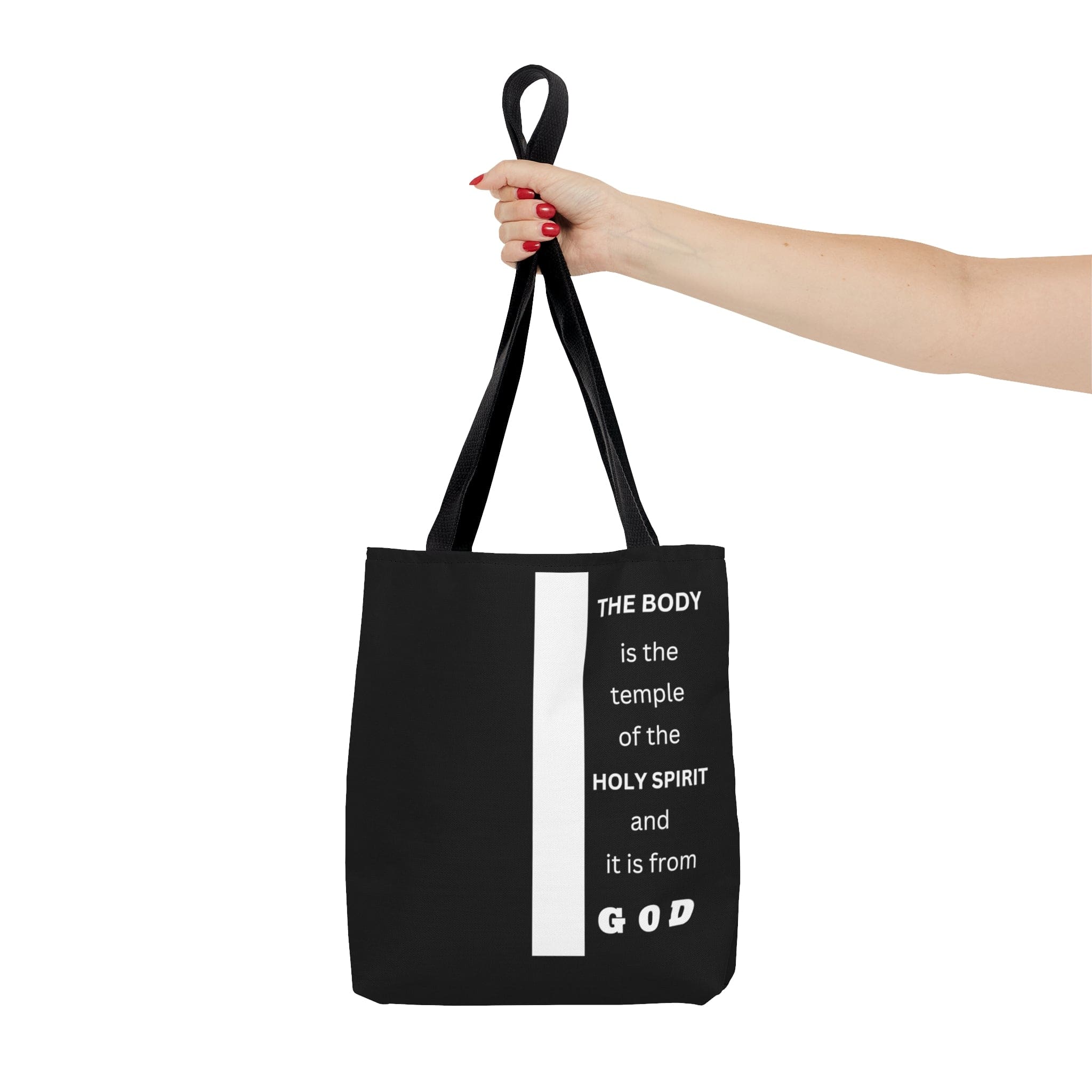 Large Tote Bag the Body is the Temple of the Holy Spirit - Scripture