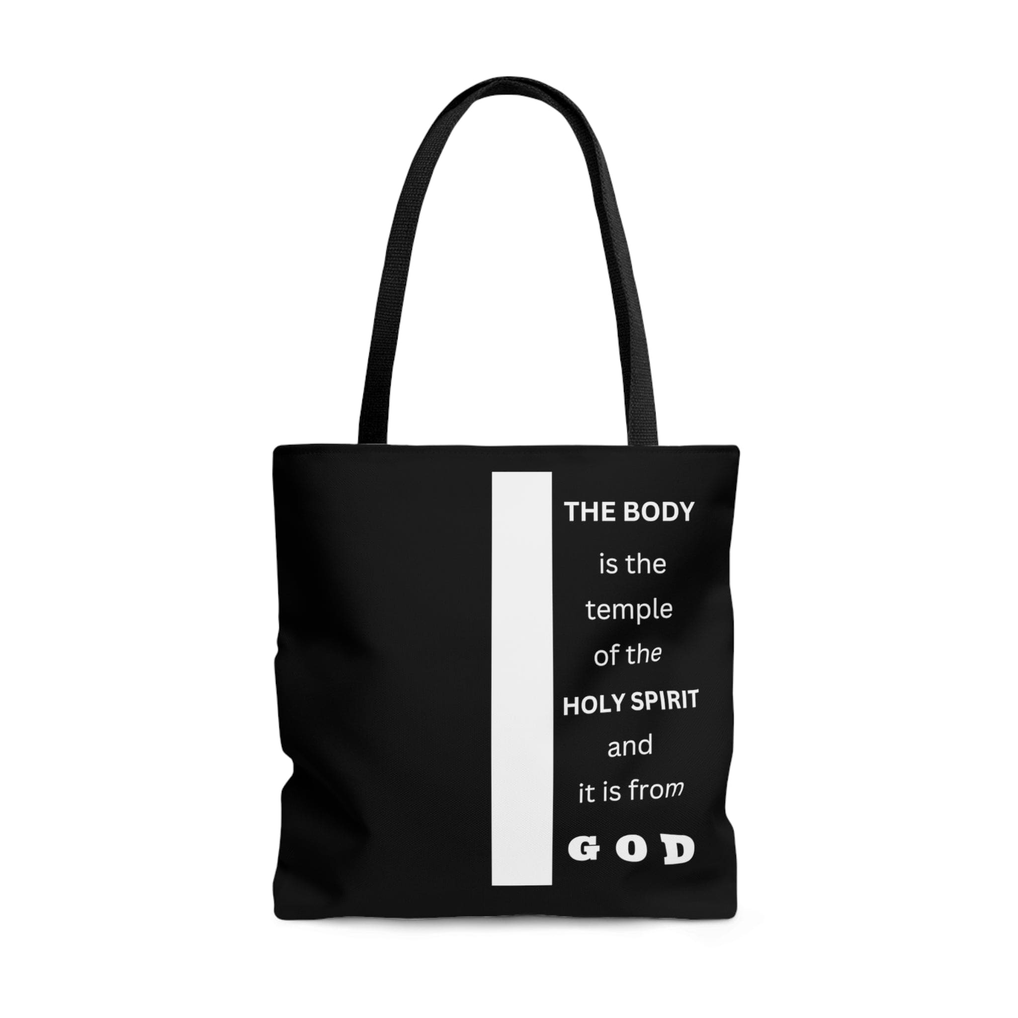 Large Tote Bag the Body is the Temple of the Holy Spirit - Scripture