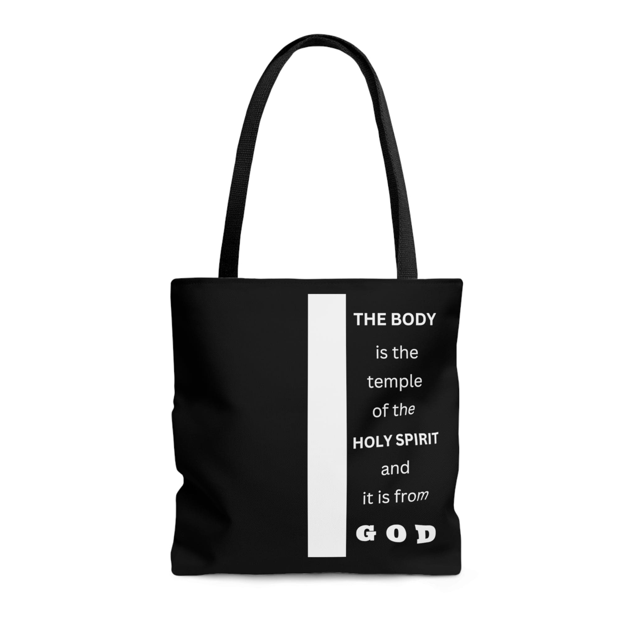 Large Tote Bag the Body is the Temple of the Holy Spirit - Scripture