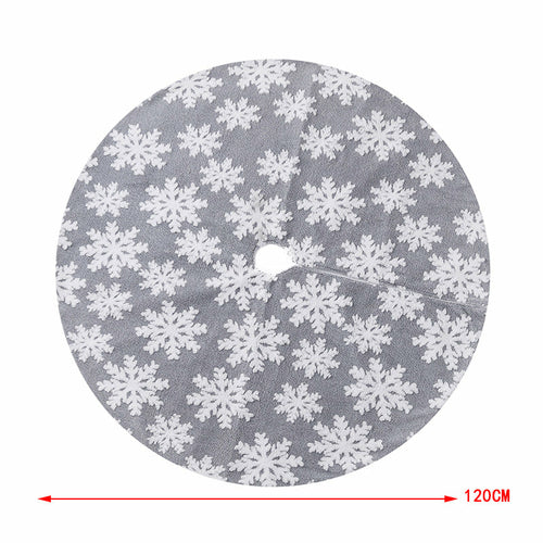 Plush Snowflake Christmas Tree Skirt | Red or Grey | 90cm & 120cm