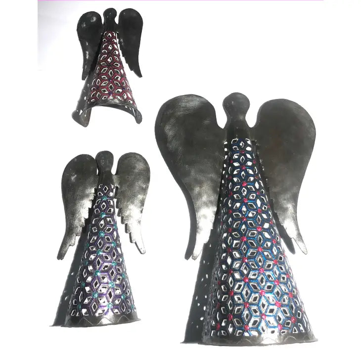 Painted Angels – Metal Art Set of 3