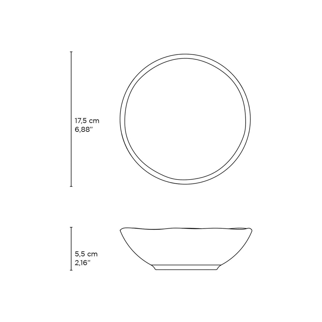 Cereal Bowl Set of 6 | 16 Colors | Superior Porcelain | Scratch & Chip Resistant | Microwave Dishwasher Freezer Safe | Porto Brasil | Powered by People