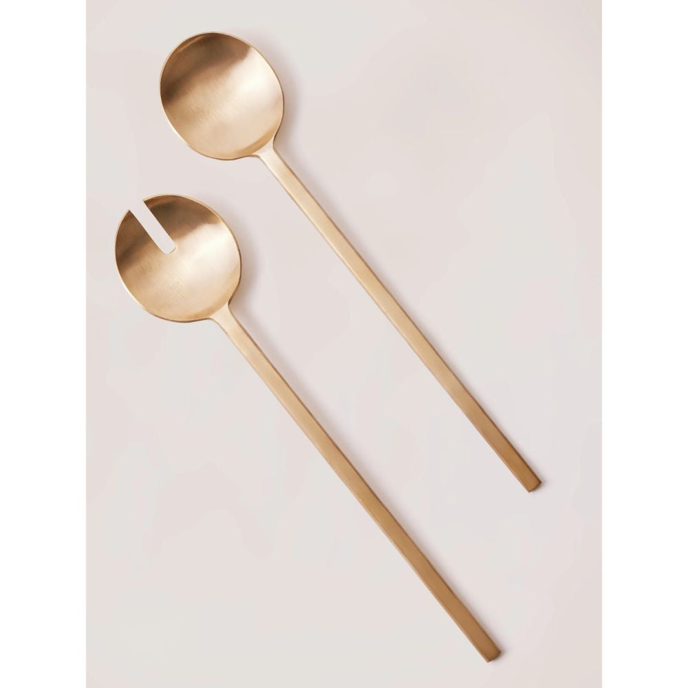 Loop Salad Servers | Pure Brass | Fleck by Powered by People