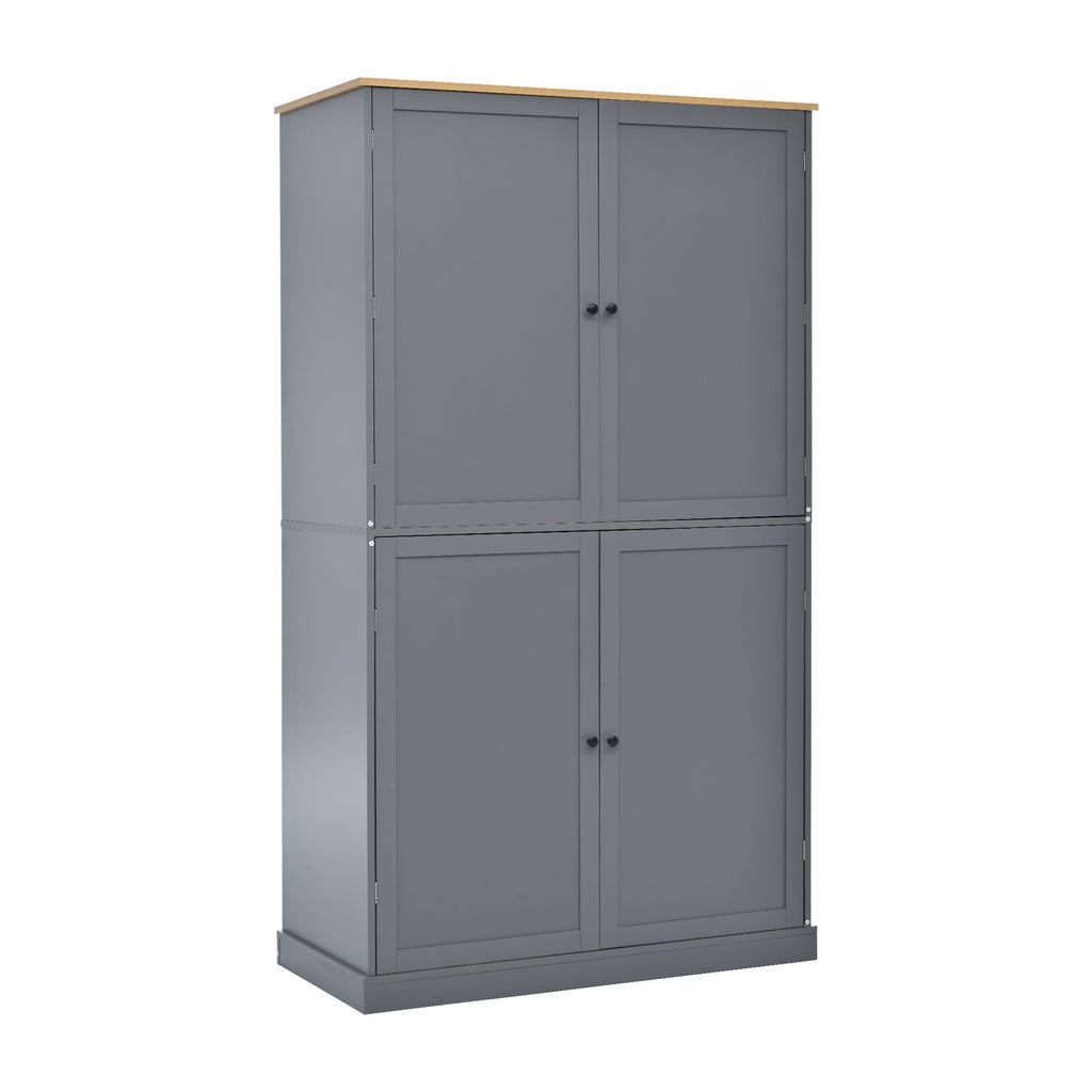 Large Kitchen Pantry Storage Cabinet | 71" Tall | MDF | White, Gray or Blue