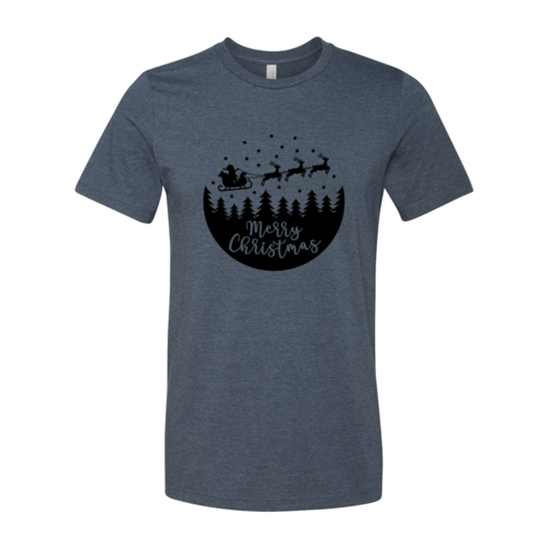 Merry Christmas Scene With Santa T-Shirt – Unisex | 7 Colors | XS–4XL
