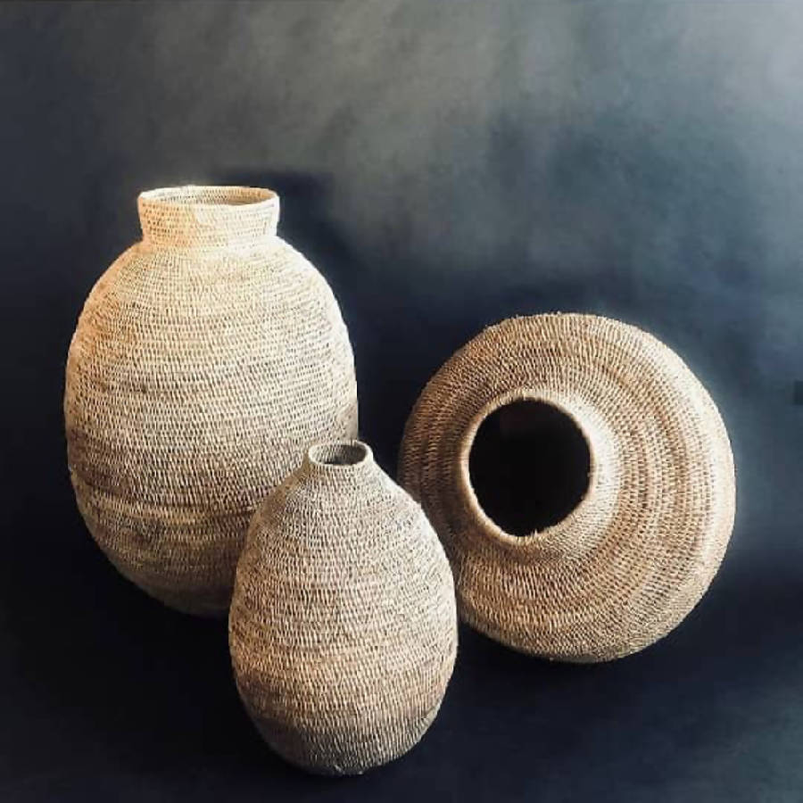 Buhera Baskets | Handwoven Zimbabwean Cane | Sustainably Harvested | One of a Kind | S–XXL | Mbare