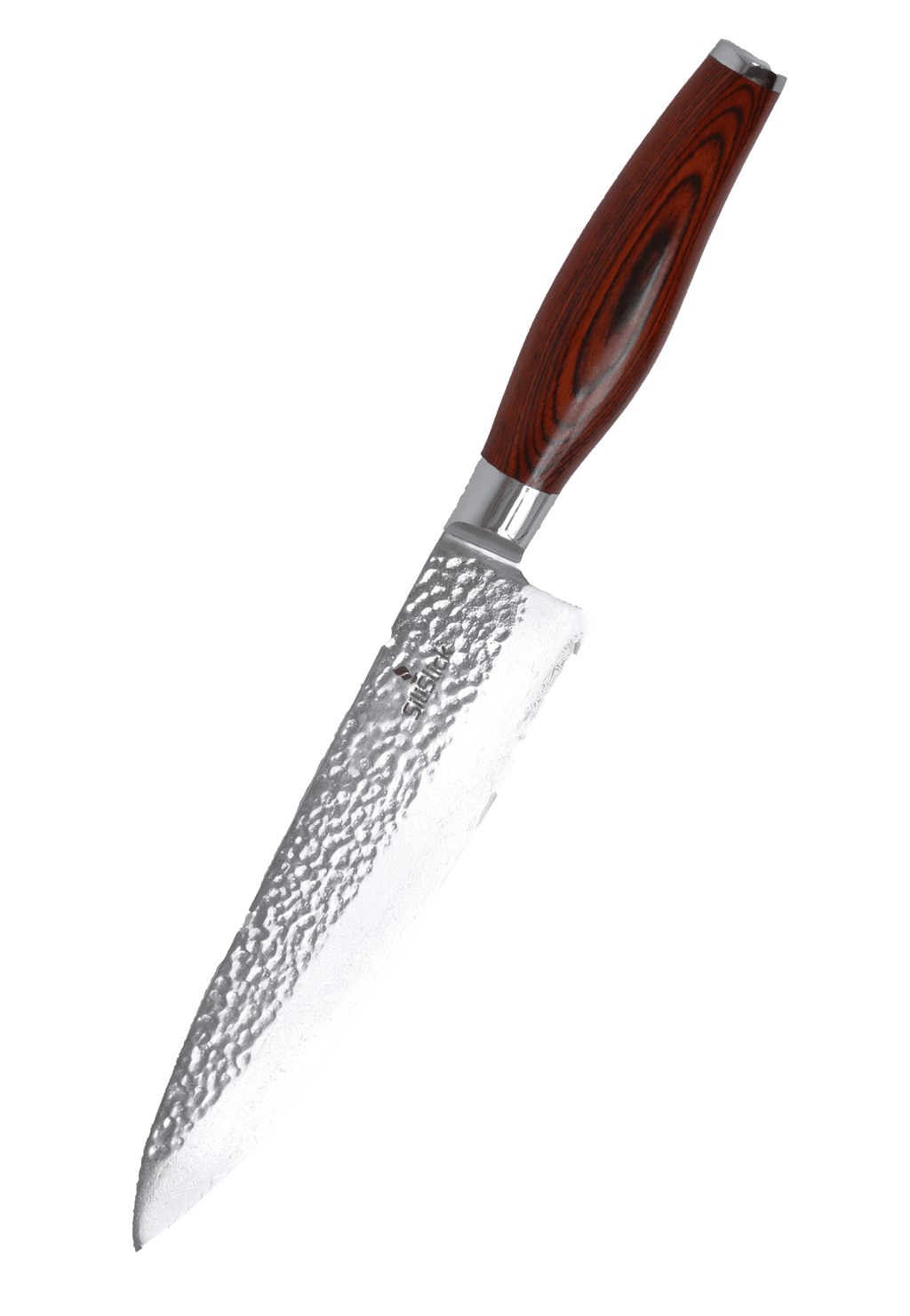 Damascus VG10 Chef Knife | 67-Layer Hammered Blade | Pakkawood Handle | 62+ Rockwell | Lifetime Guarantee | SiliSlick®