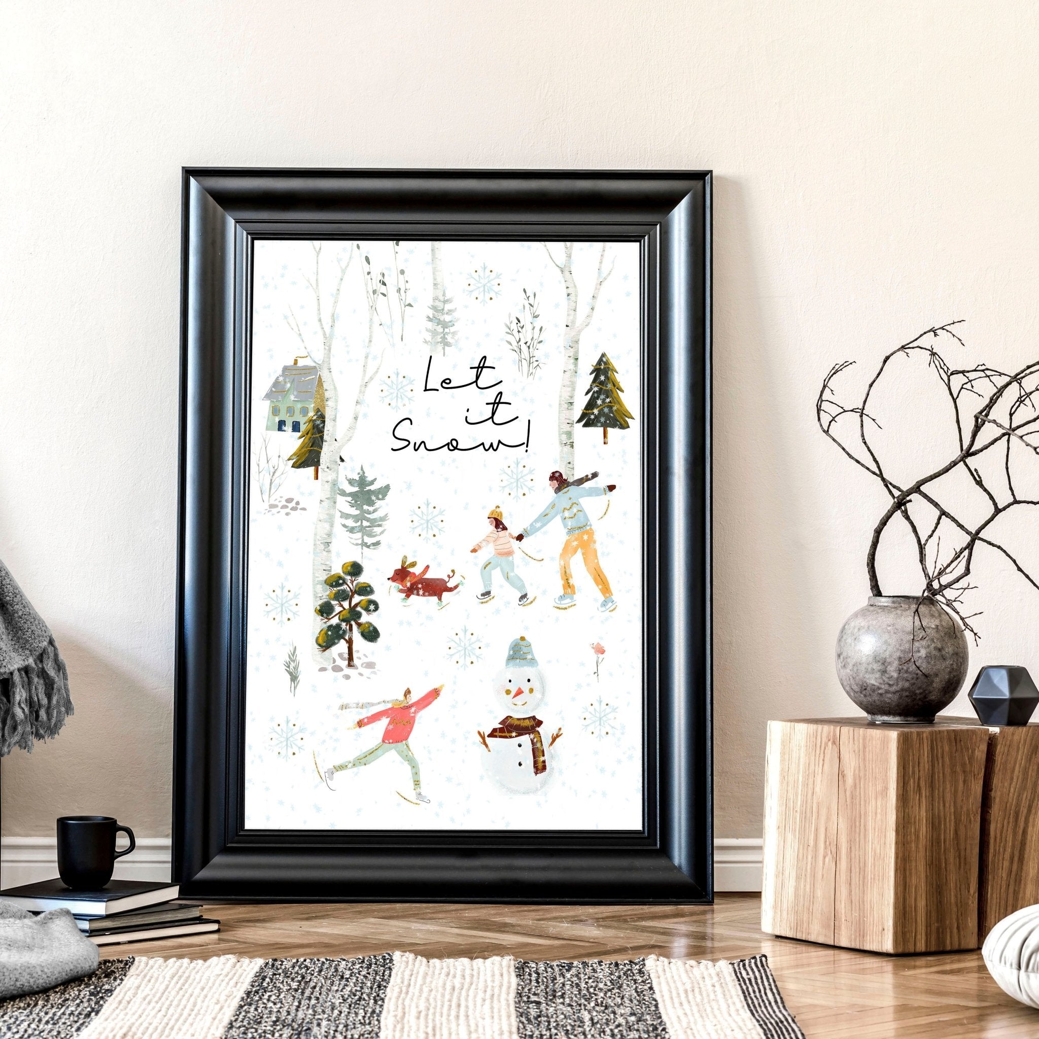 Christmas decor indoor wall art print