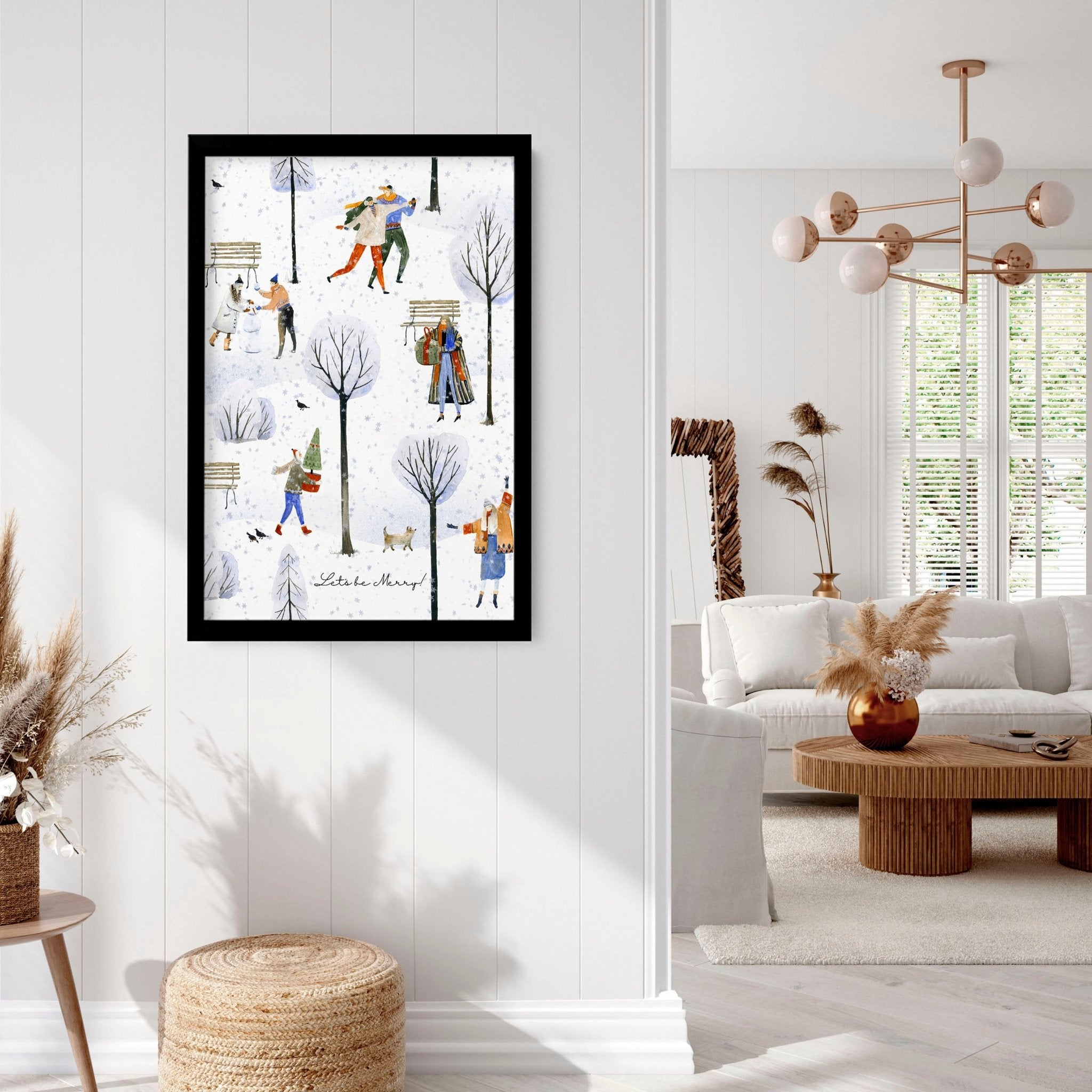 Christmas decorations wall art print