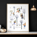 Christmas decorations wall art print