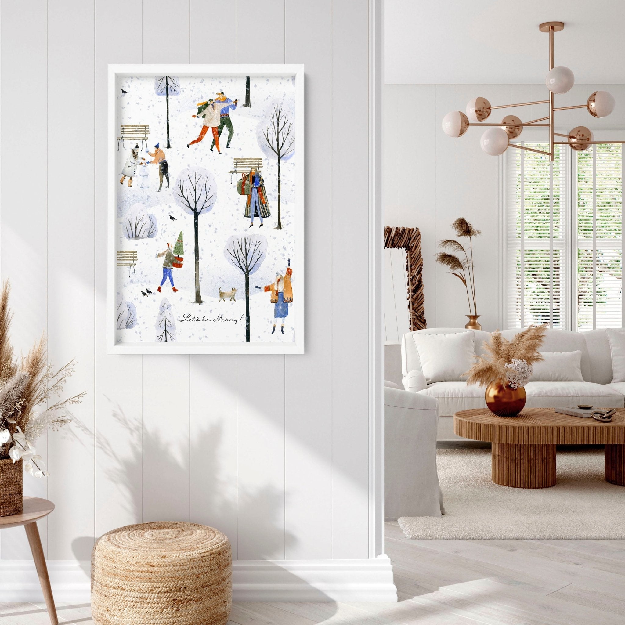 Christmas decorations wall art print