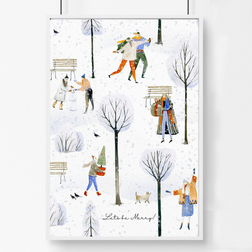Christmas decorations wall art print