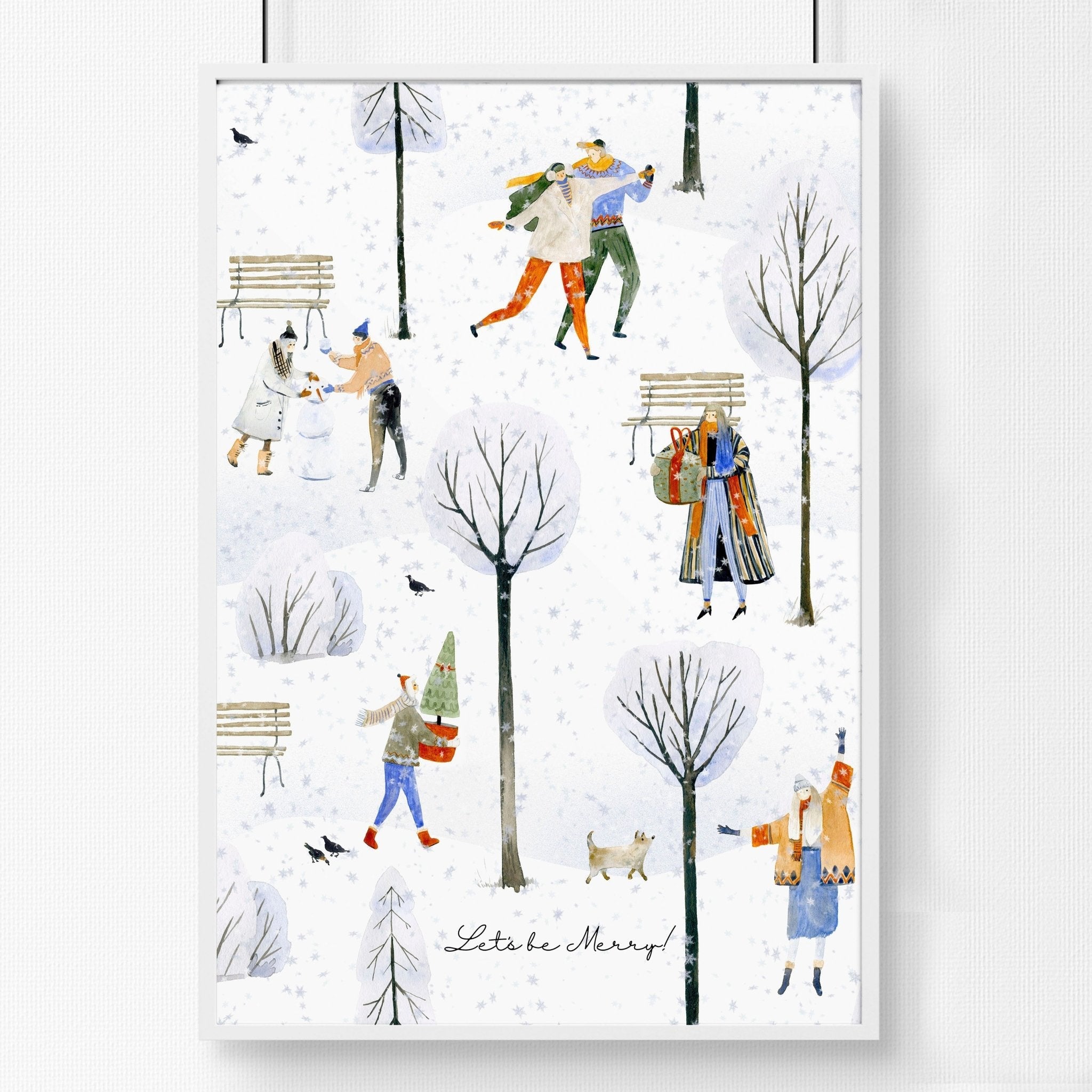 Christmas decorations wall art print