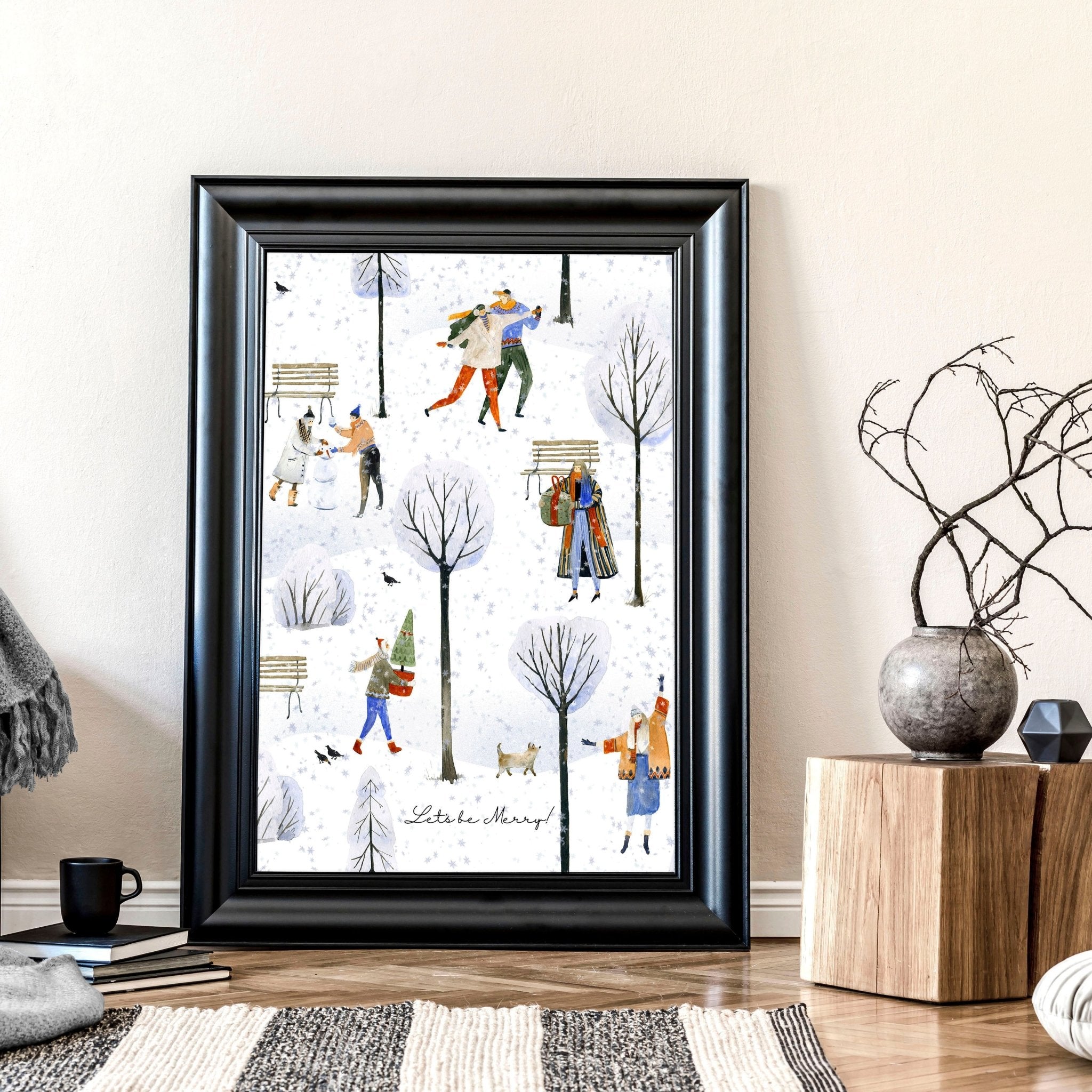 Christmas decorations wall art print