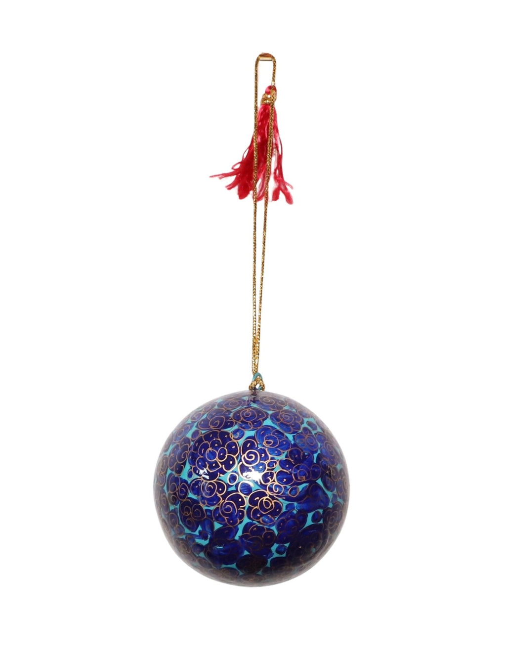 Floral Christmas Ornaments – Hand-Painted Papier-Mâché