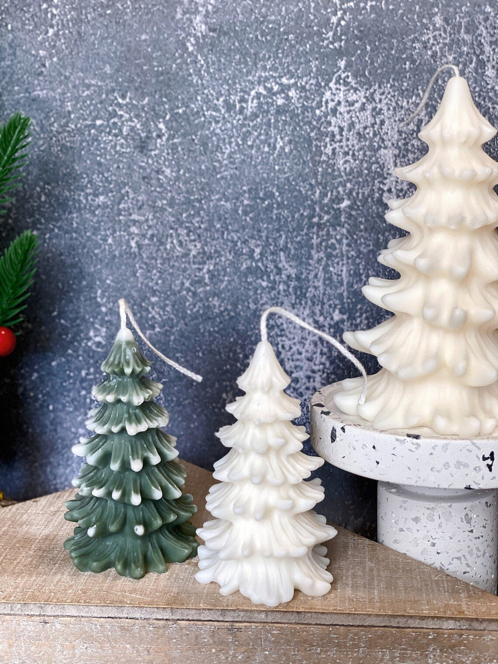 Christmas Tree Cedar Candles | Holiday Decor