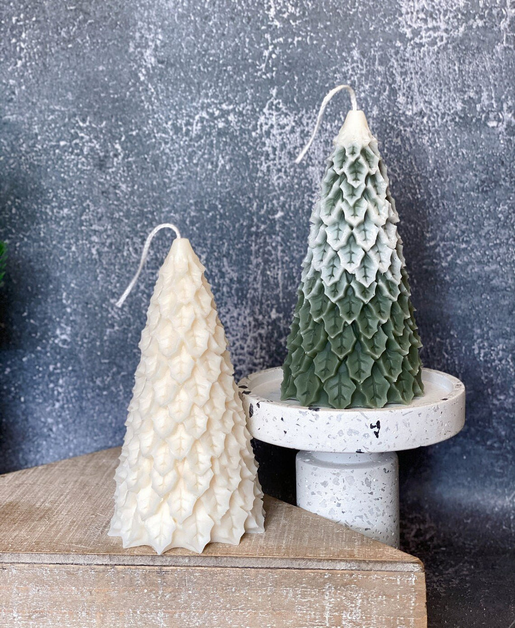 Christmas Pine Tree Candles | Festive Holiday Decor