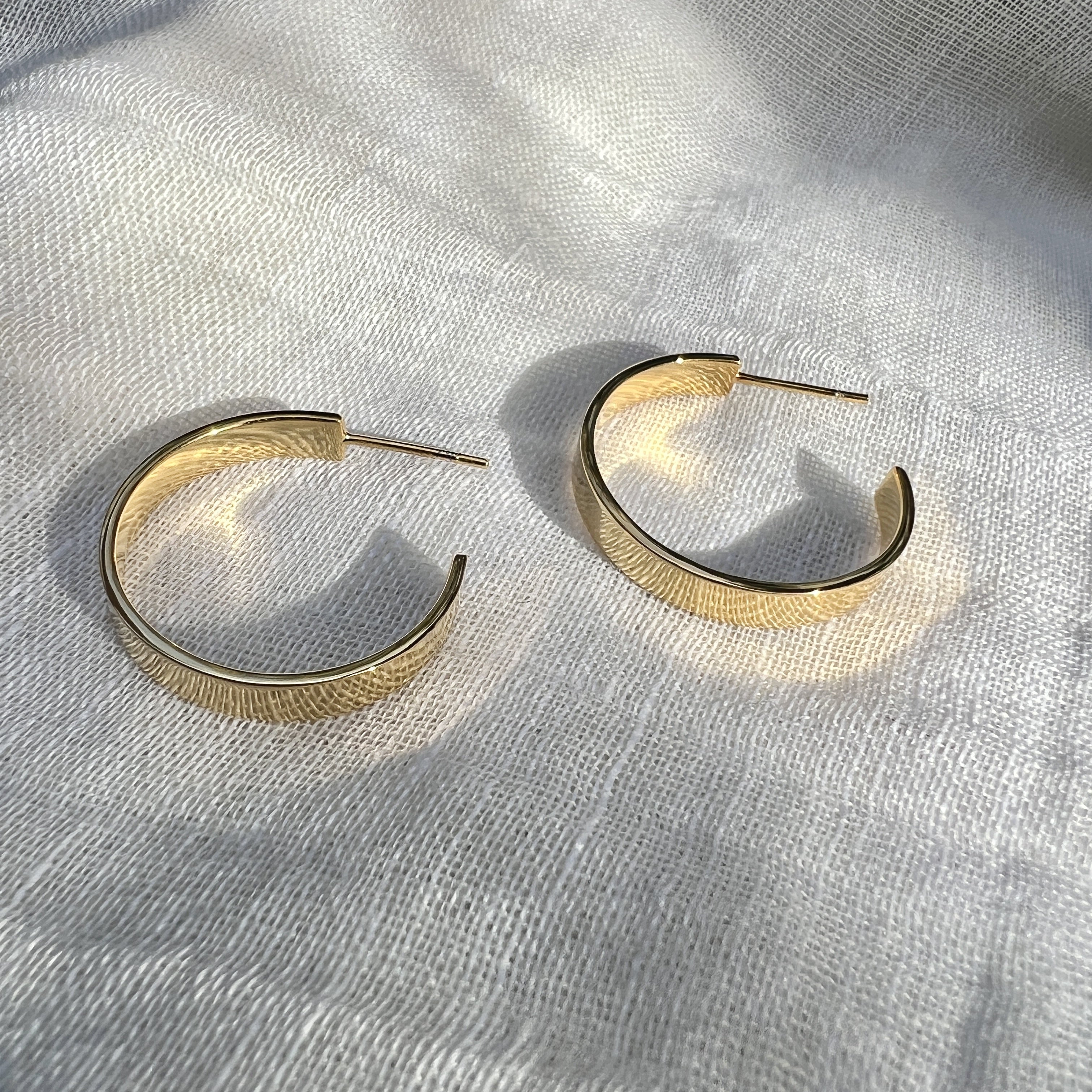 Handcrafted Hoop Earrings - Recycled Material