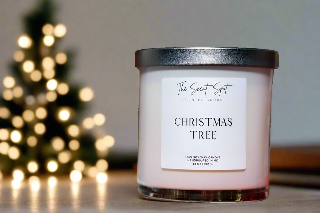 Christmas Tree Candle | 100% Soy Wax | Toxin-Free | Cedar, Evergreen & Fir | The Scent Spot