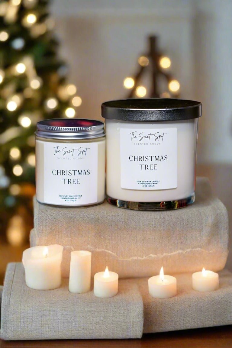 Christmas Tree Candle | 100% Soy Wax | Toxin-Free | Cedar, Evergreen & Fir | The Scent Spot