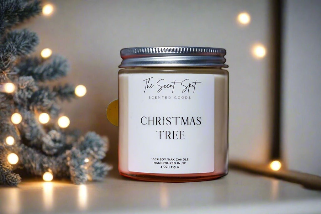 Christmas Tree Candle | 100% Soy Wax | Toxin-Free | Cedar, Evergreen & Fir | The Scent Spot