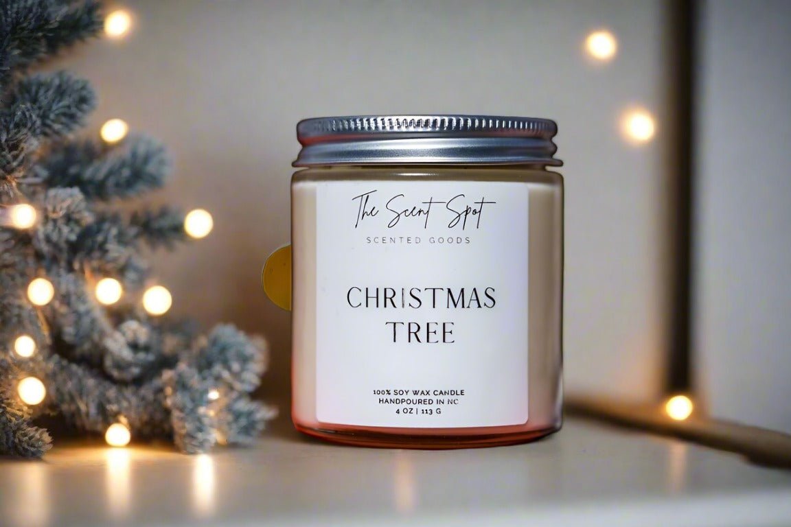 Christmas Tree Candle | 100% Soy Wax | Toxin-Free | Cedar, Evergreen & Fir | The Scent Spot