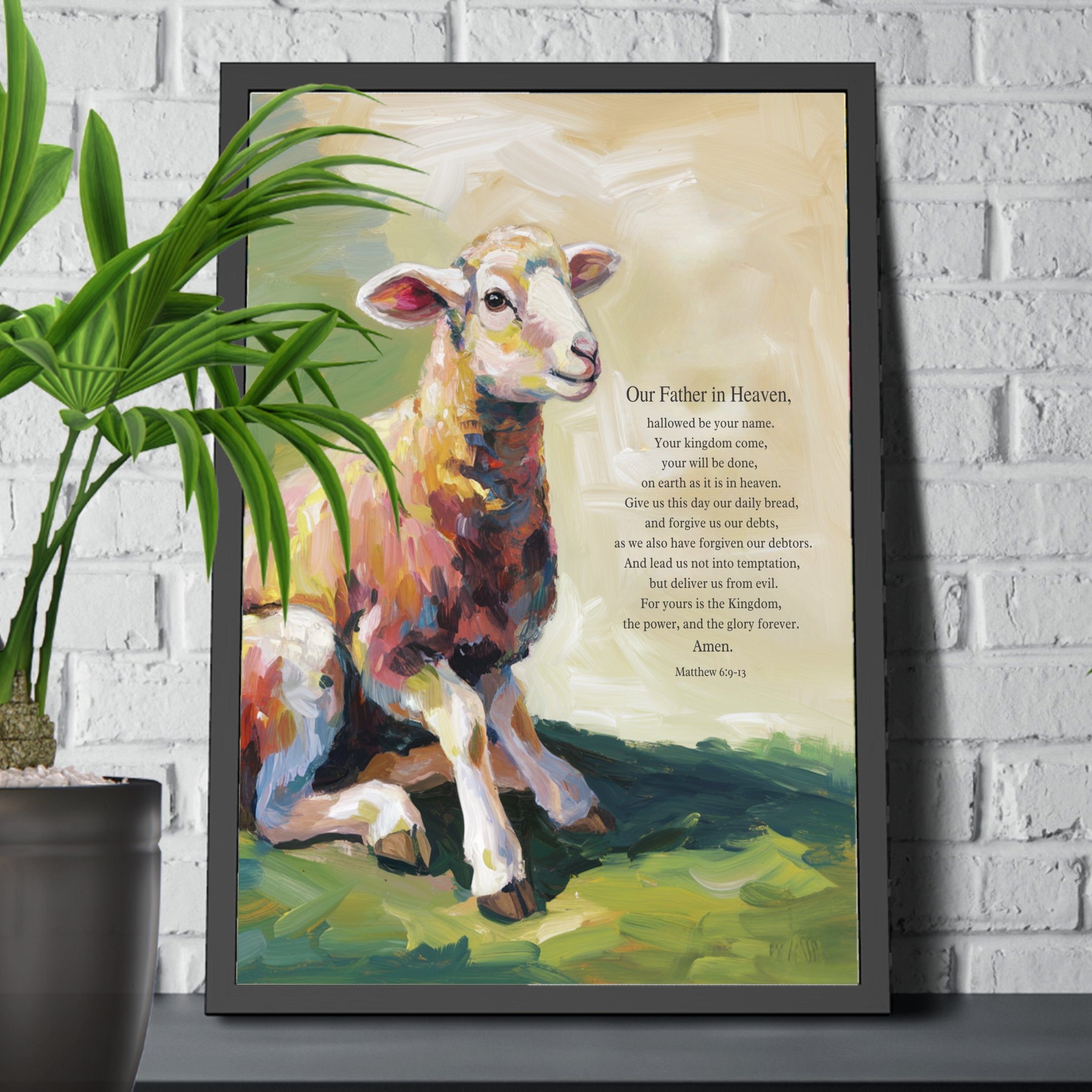 Wall Decor Giclee Poster Art Print - our Father in Heaven Bible Verse