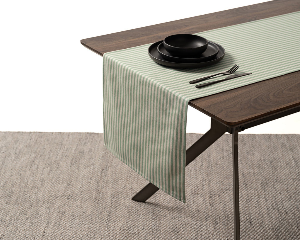 Cloth Table Runner | 100% Cotton | 50% Upcycled | 20"x60" | 3 Weaves & 3 Colors | Powered by People