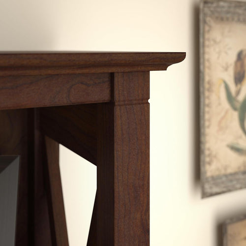 Bush Key West Tall 5-Shelf Bookcase | Bing Cherry | Farmhouse Style