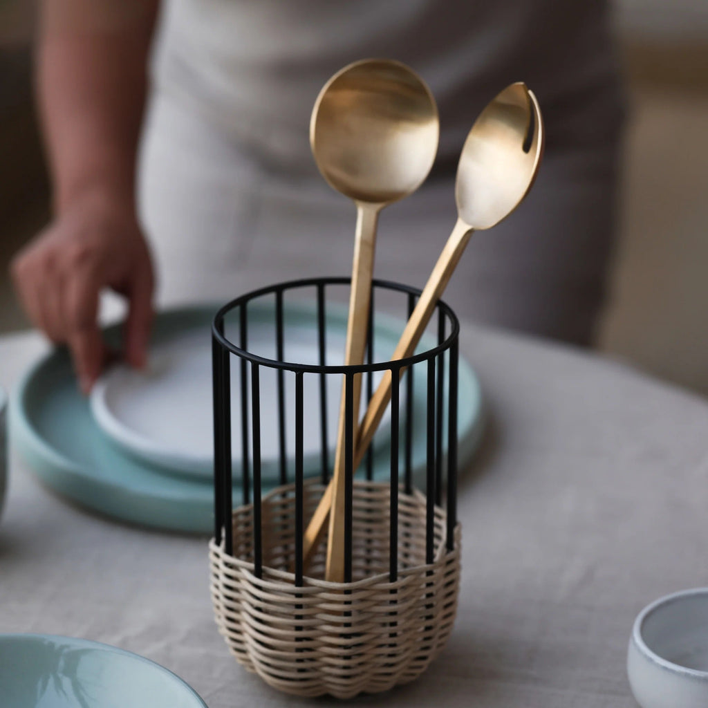 Loop Salad Servers | Pure Brass | Fleck by Powered by People