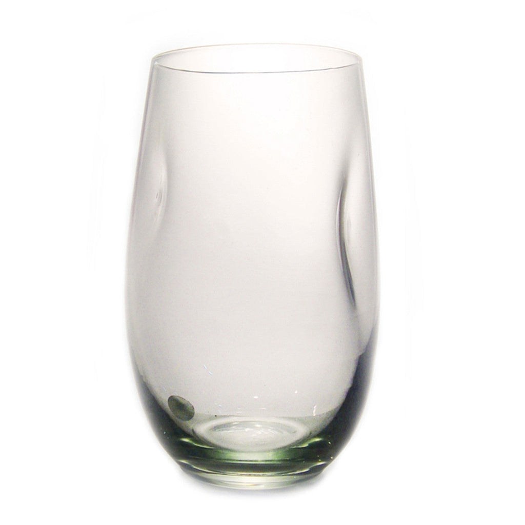 Dented Water Glass | Handmade from Recycled Glass | 17 oz | Made in Eswatini