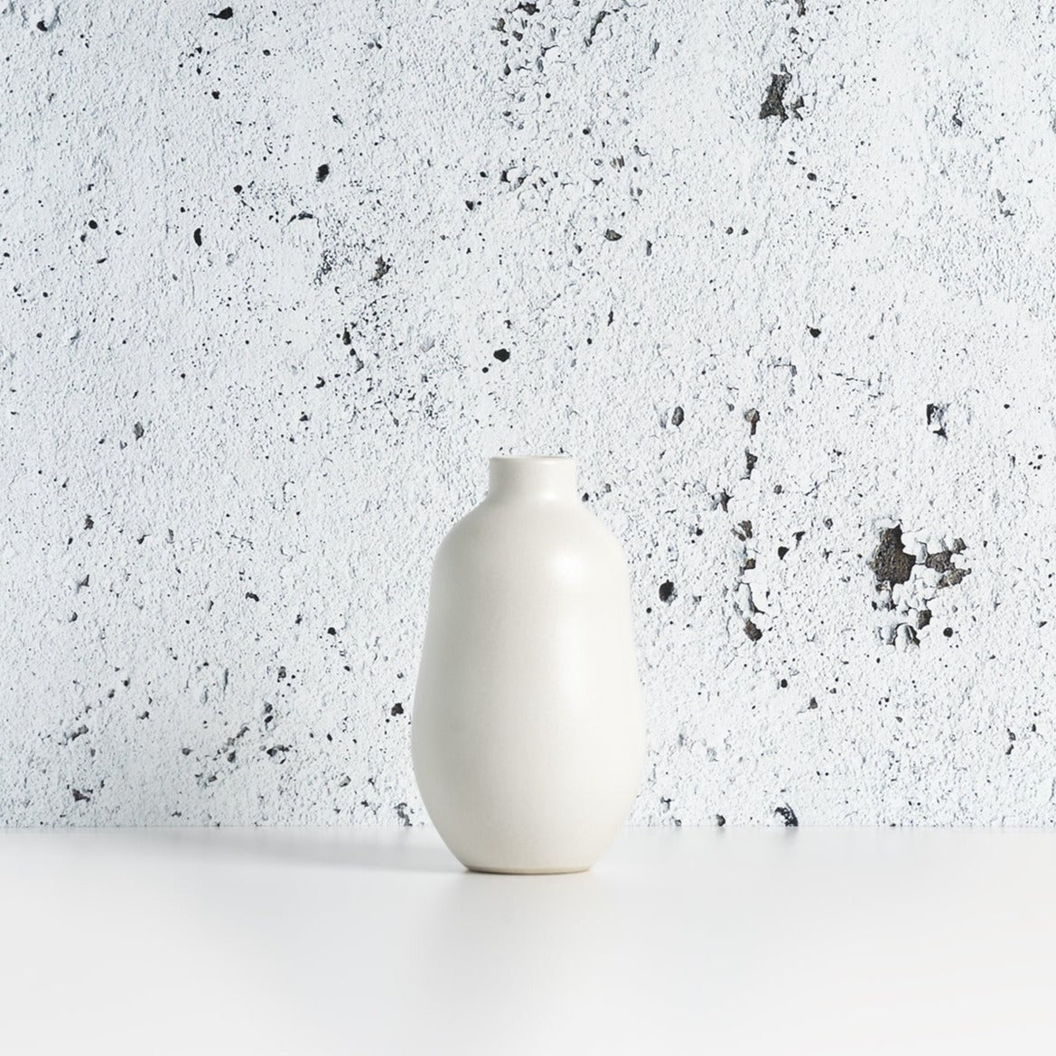 Stoneware Vase | Handmade in Tunisia | Toxic-Free | Glossy Green, White & Black