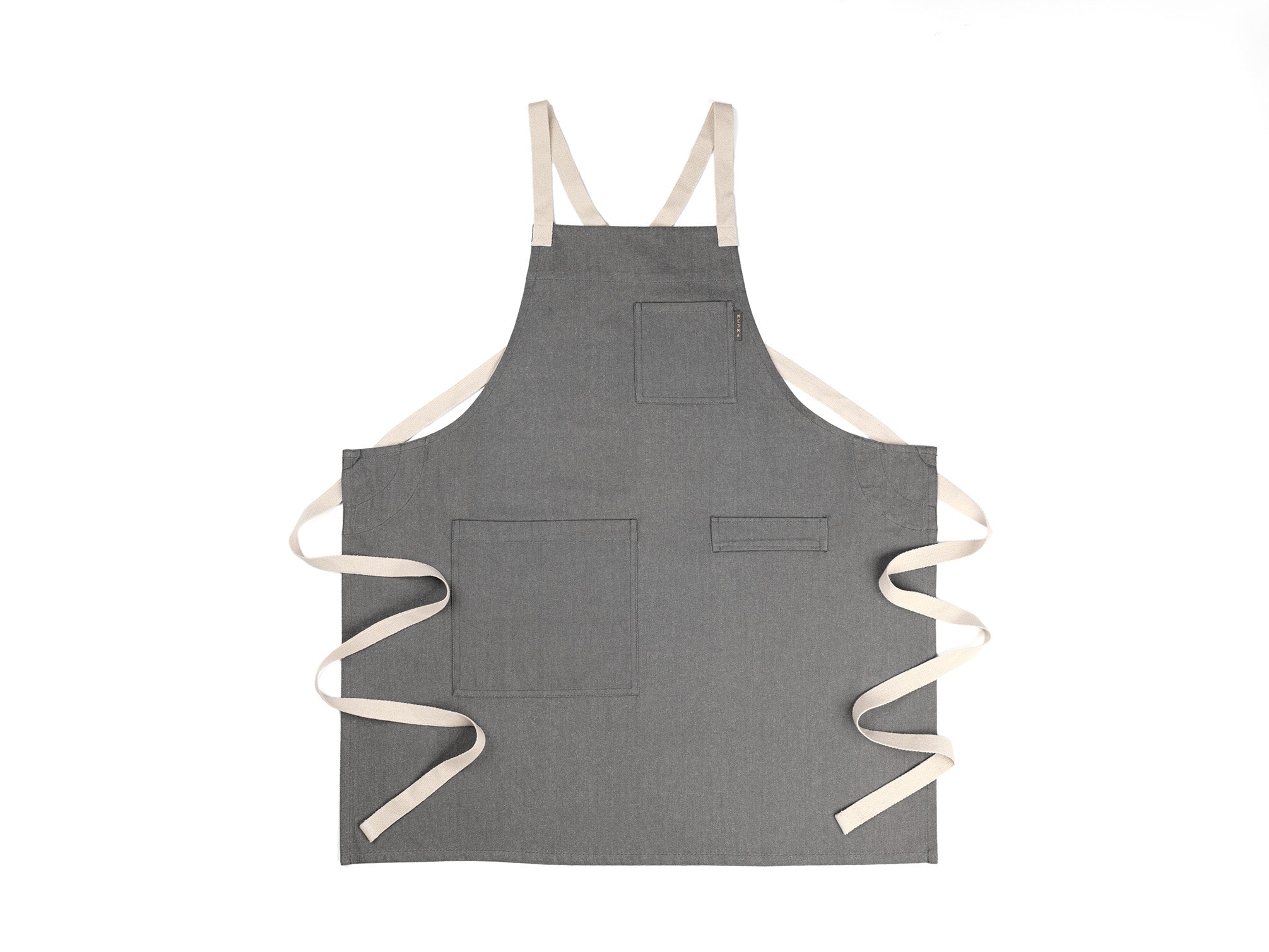 Crossback Apron | Upcycled Cotton & Denim Twill | Ergonomic Fit | Deep Pockets | Powered by People