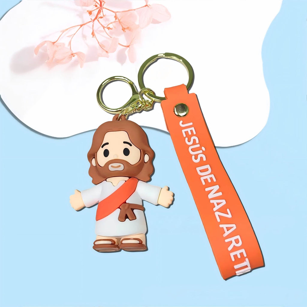 Christian Religious Cartoon Keychain Virgin Mary Jesus Bag Charm Gift
