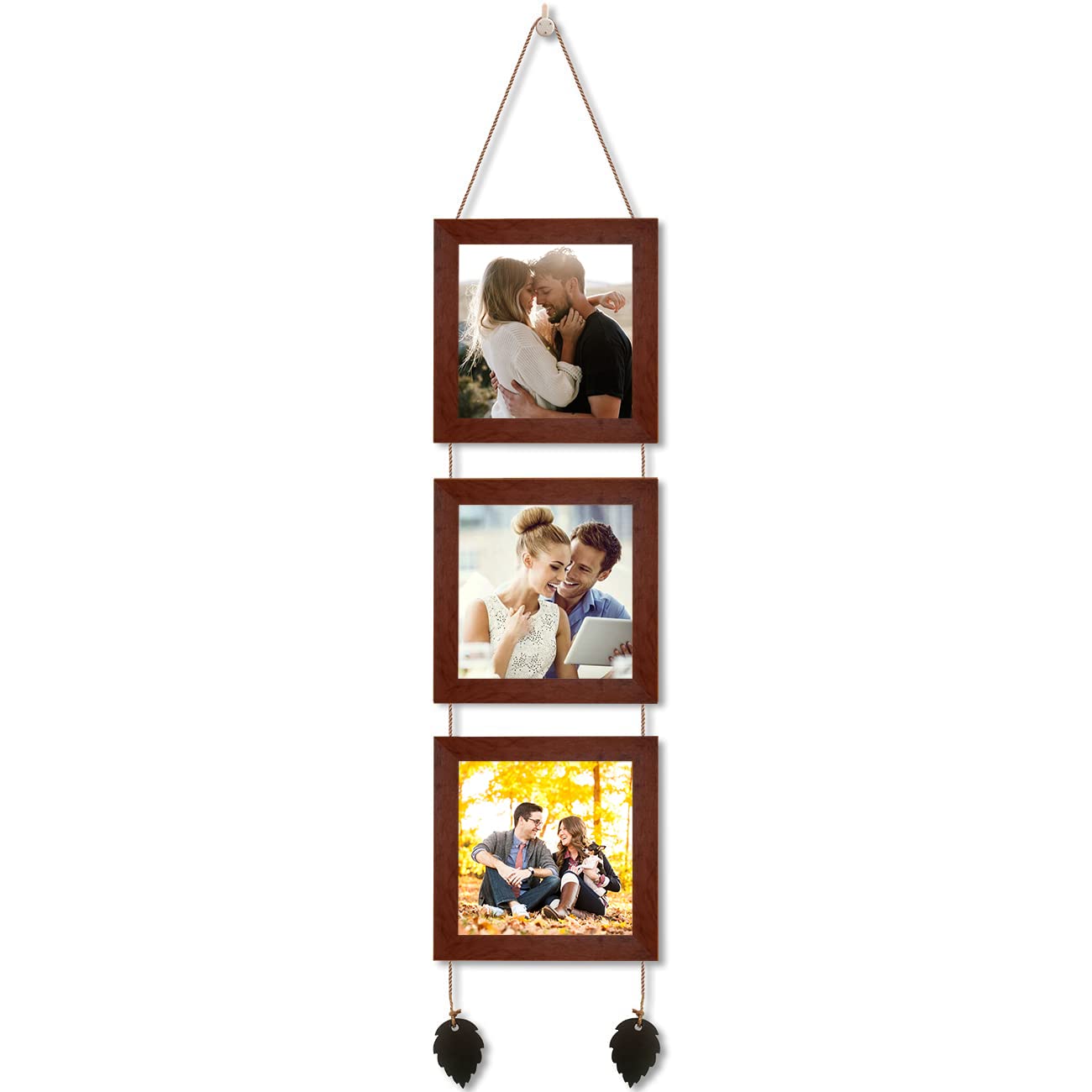 Set of 3 Square Wall Frames | 5x5 Brown