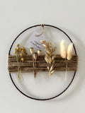 Minimalist Dried Flower Wreath — Natural Jute Cord
