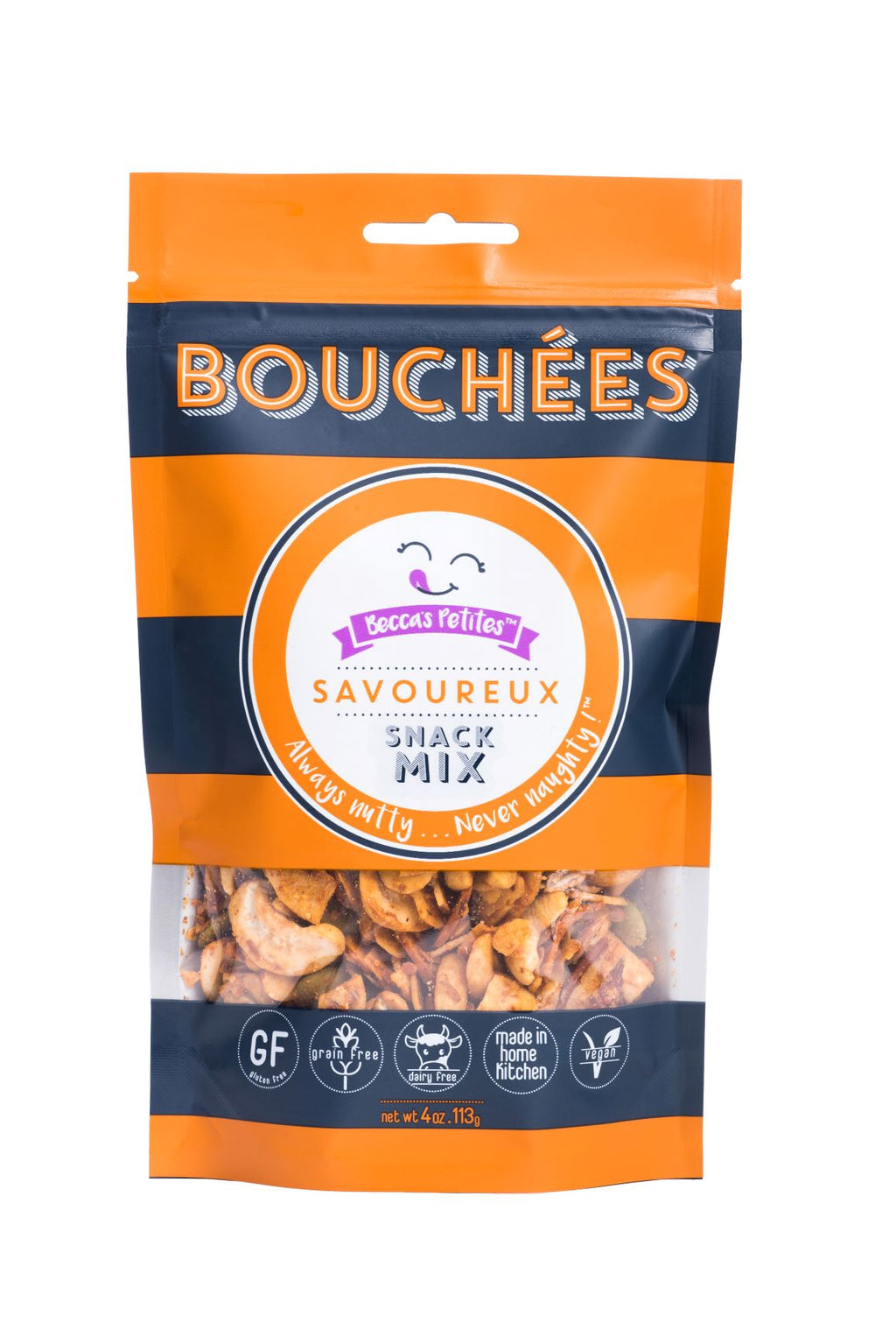Becca's Petites BOUCHÉES Savoureux Snack Mix (4 oz)
