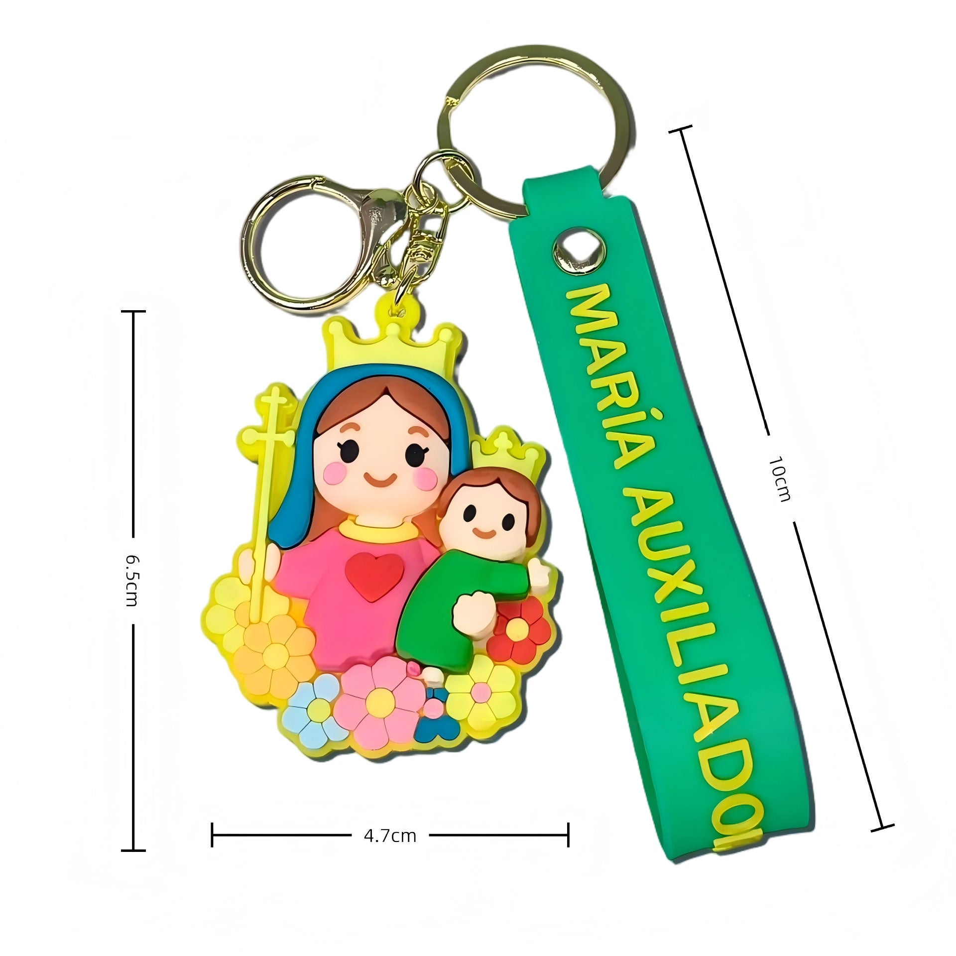 Christian Religious Cartoon Keychain Virgin Mary Jesus Bag Charm Gift