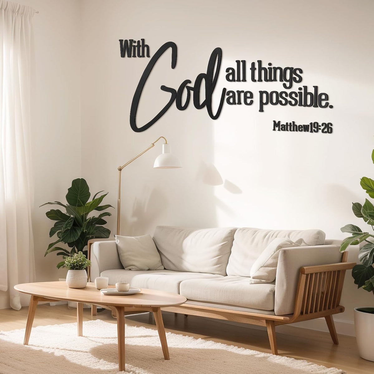3D Wooden Bible Verse Wall Art Letters