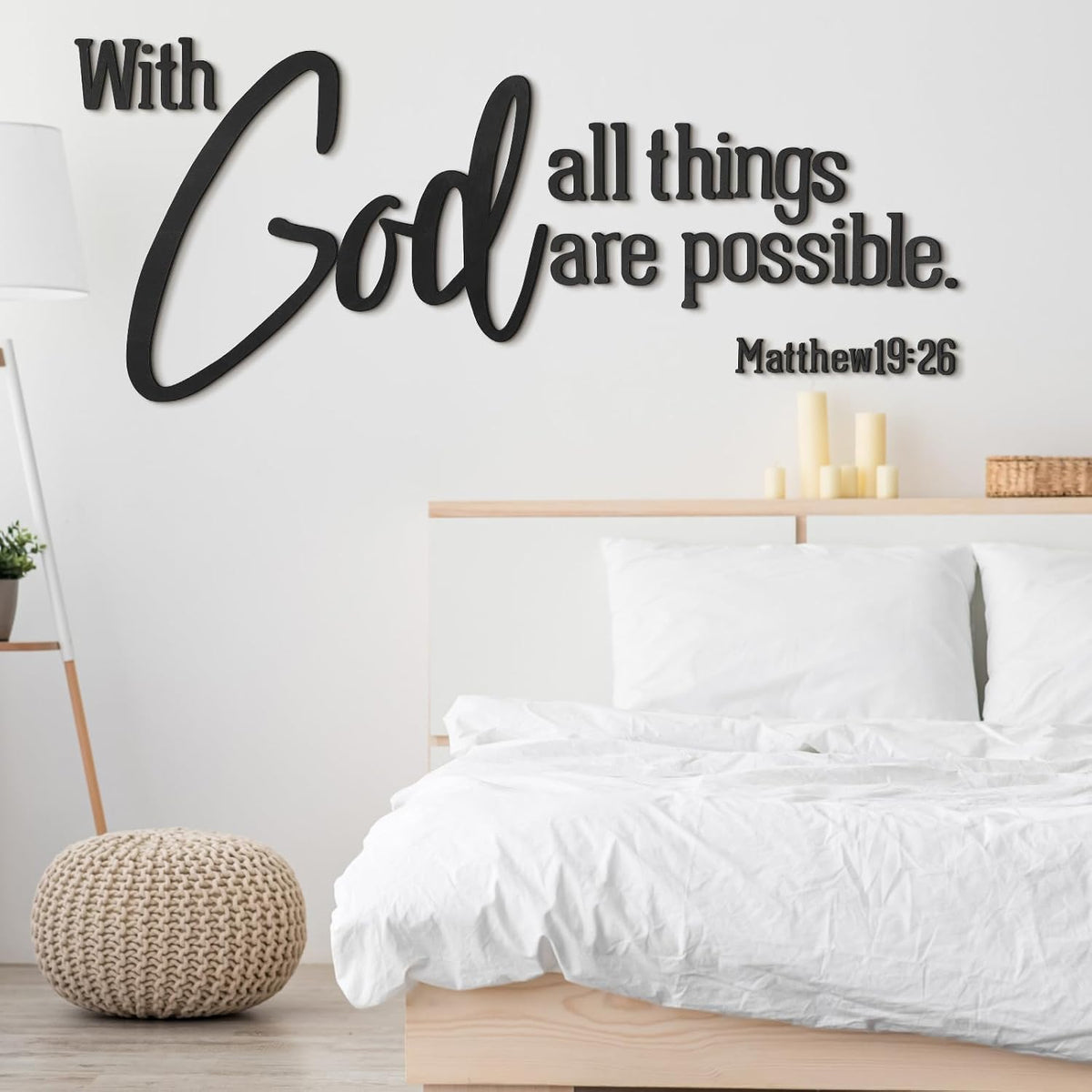 3D Wooden Bible Verse Wall Art Letters
