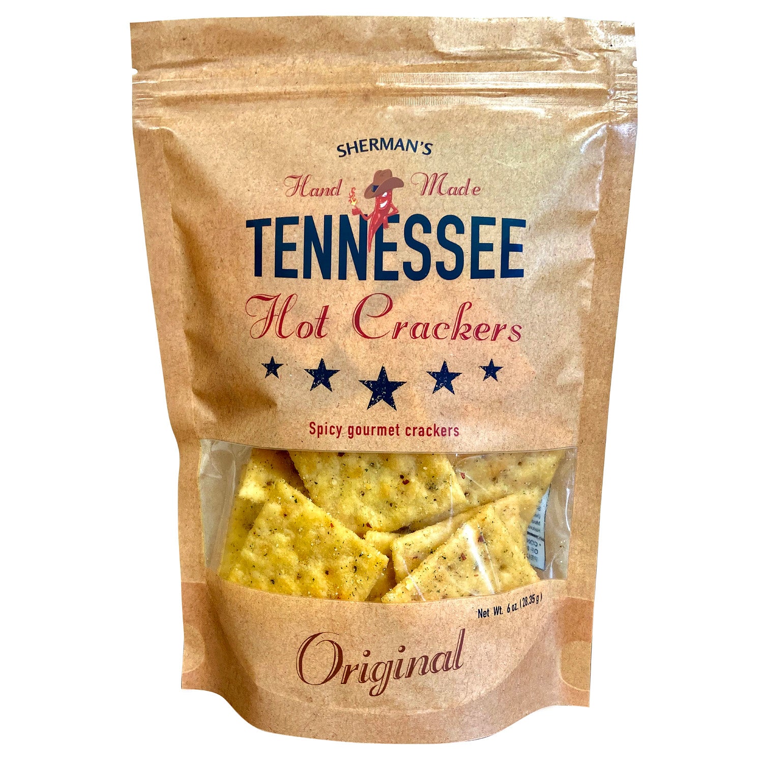 Sherman's Tennessee Hot Crackers, Original Flavor - 12 count case