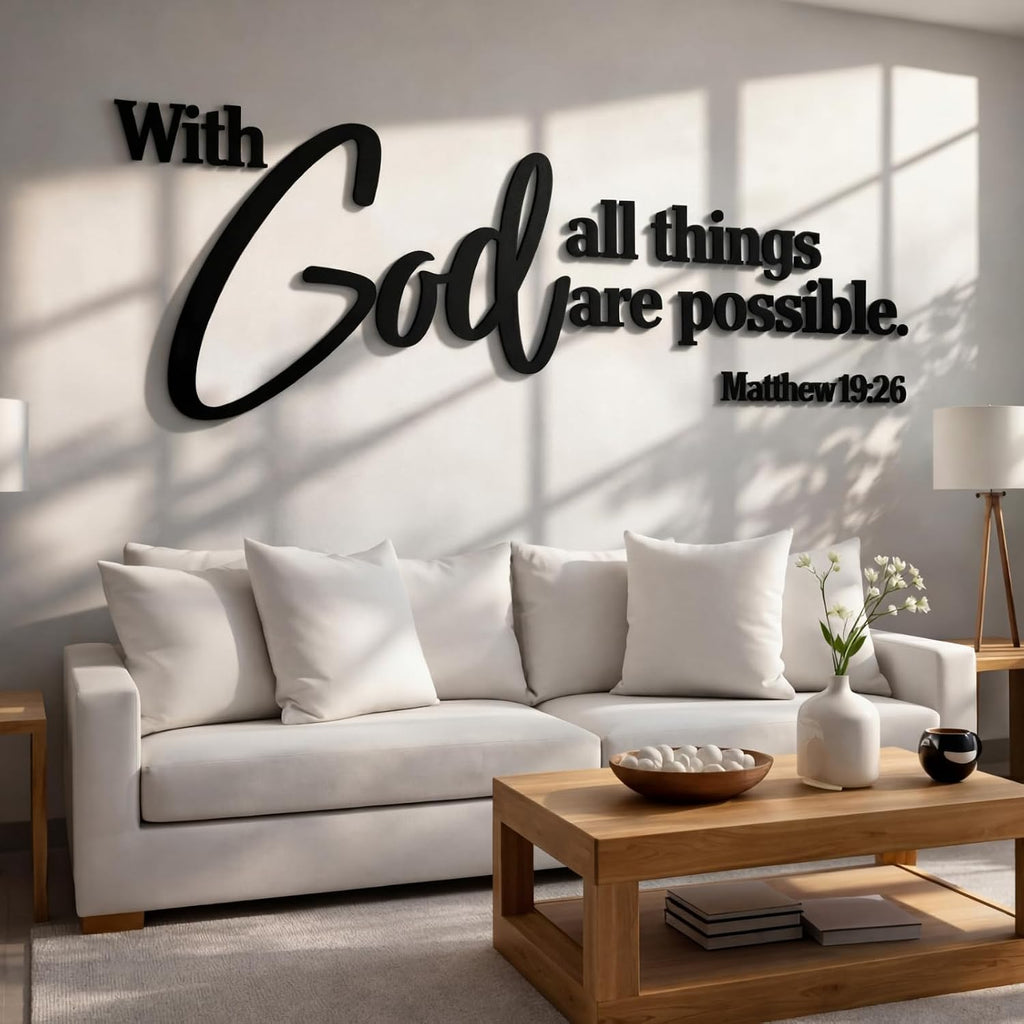 3D Wooden Bible Verse Wall Art Letters